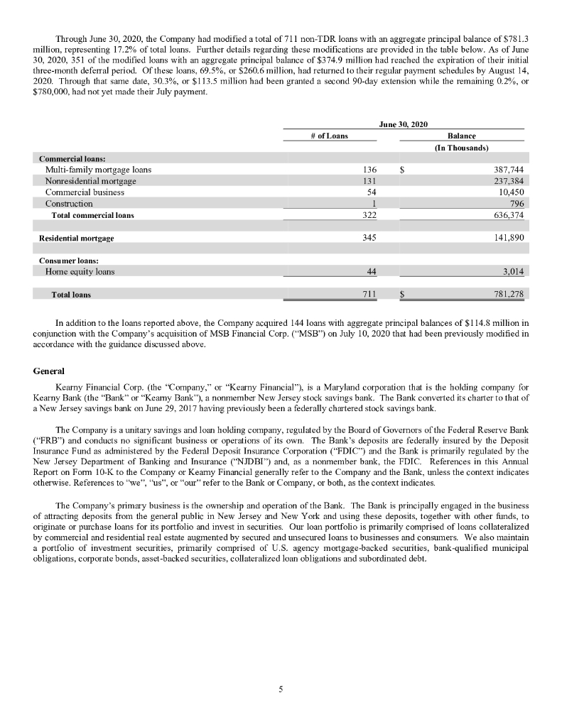 Kearny Financial Corp.（KRNY）2020财年年度报告（英文版）_第9页