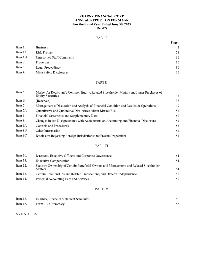 Kearny Financial Corp.（KRNY）2023财年年度报告（英文版）_第6页