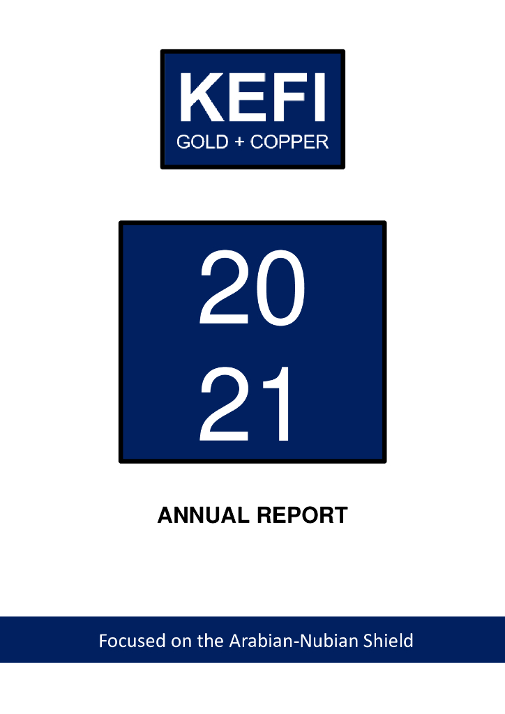 KEFI Gold and Copper Plc（KEFI）2021财年年度报告（英文版）