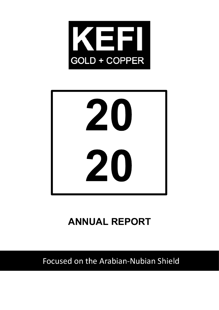 KEFI Gold and Copper Plc（KEFI）2020财年年度报告（英文版）