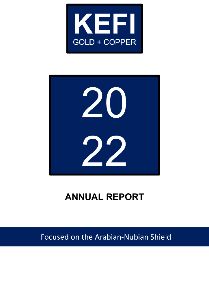 KEFI Gold and Copper Plc（KEFI）2022财年年度报告（英文版）