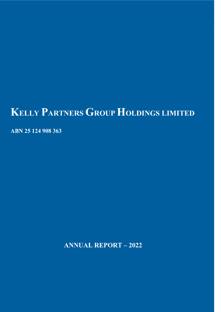 Kelly Partners Group Holdings Limited（KPG）2022财年年度报告（英文版）