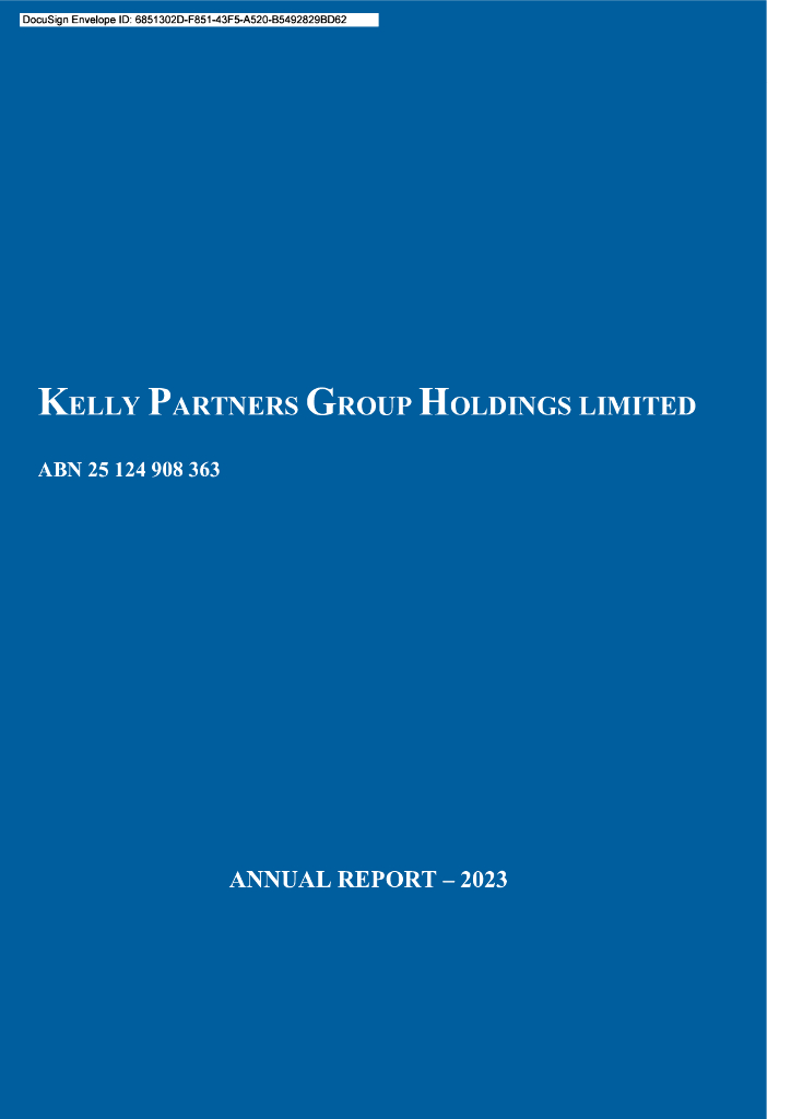 Kelly Partners Group Holdings Limited（KPG）2023财年年度报告（英文版）