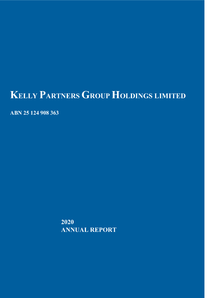 Kelly Partners Group Holdings Limited（KPG）2020财年年度报告（英文版）