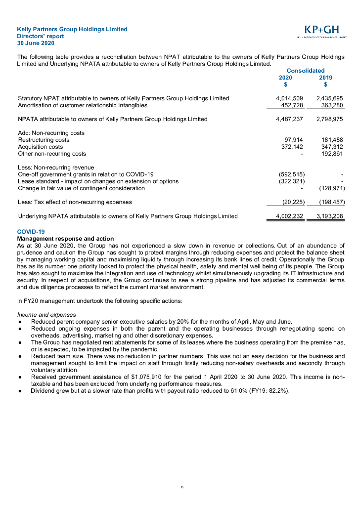 Kelly Partners Group Holdings Limited（KPG）2020财年年度报告（英文版）_第7页