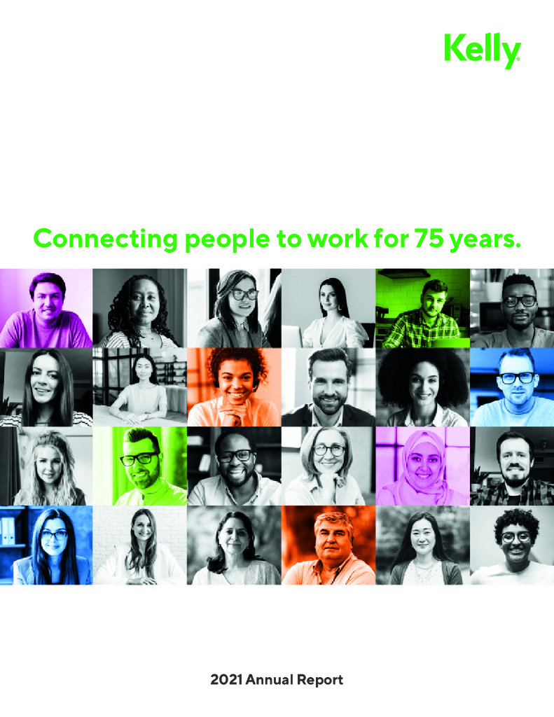 Kelly Services Inc.（KELYA）2021财年年度报告（英文版）