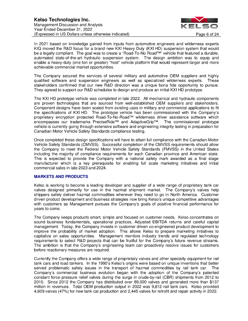 Kelso Technologies Inc.（KLS）2022财年年度报告（英文版）_第6页