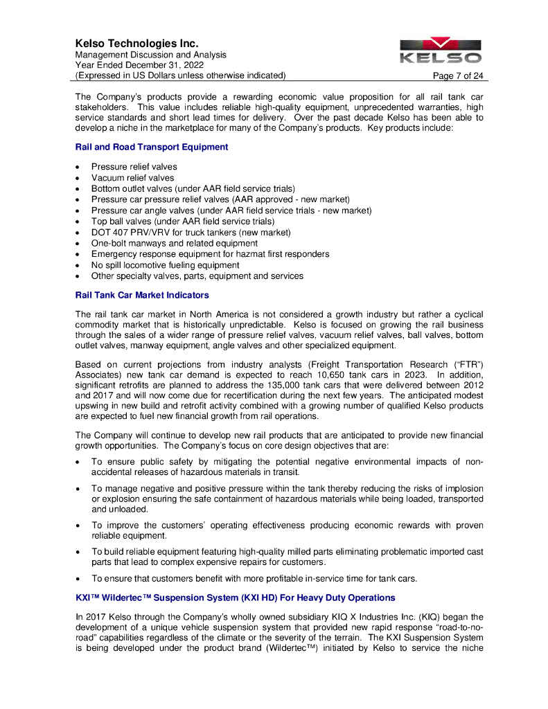 Kelso Technologies Inc.（KLS）2022财年年度报告（英文版）_第7页