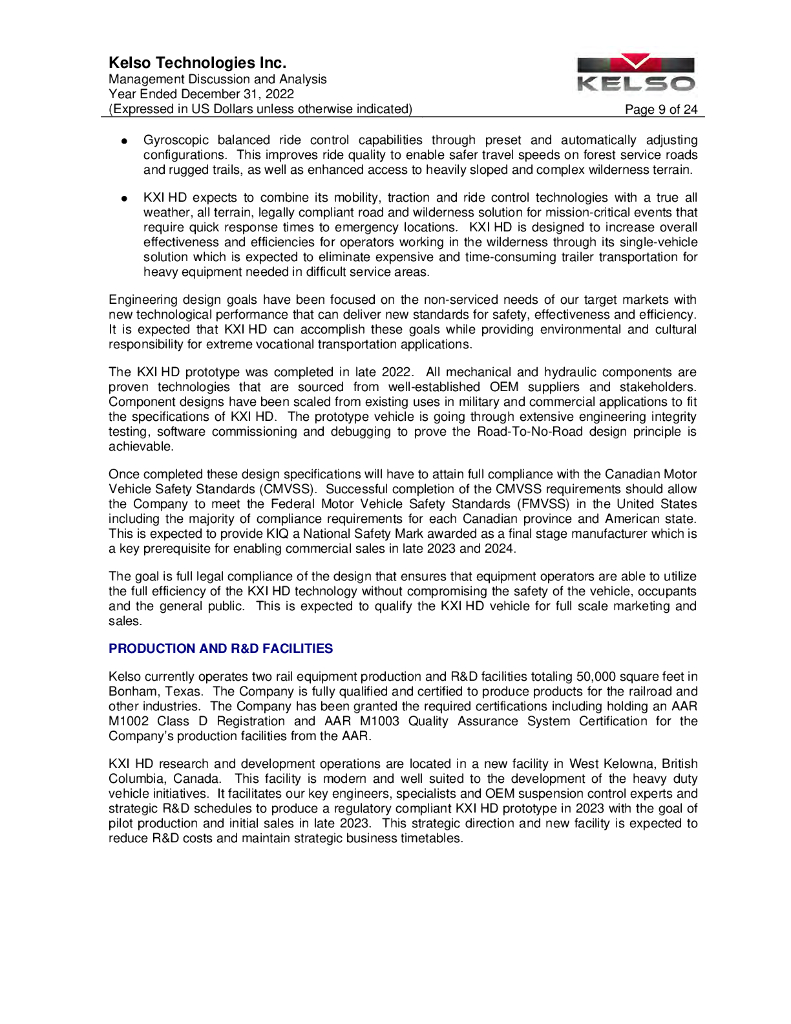 Kelso Technologies Inc.（KLS）2022财年年度报告（英文版）_第9页