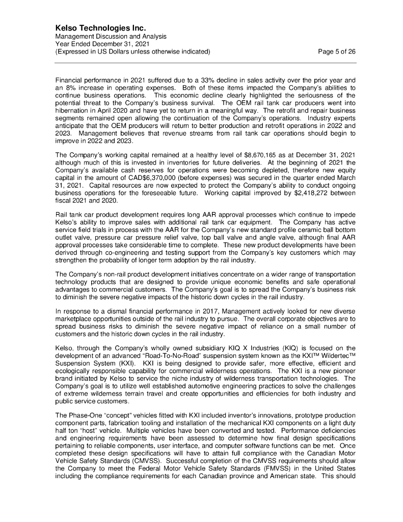 Kelso Technologies Inc.（KLS）2021财年年度报告（英文版）_第6页