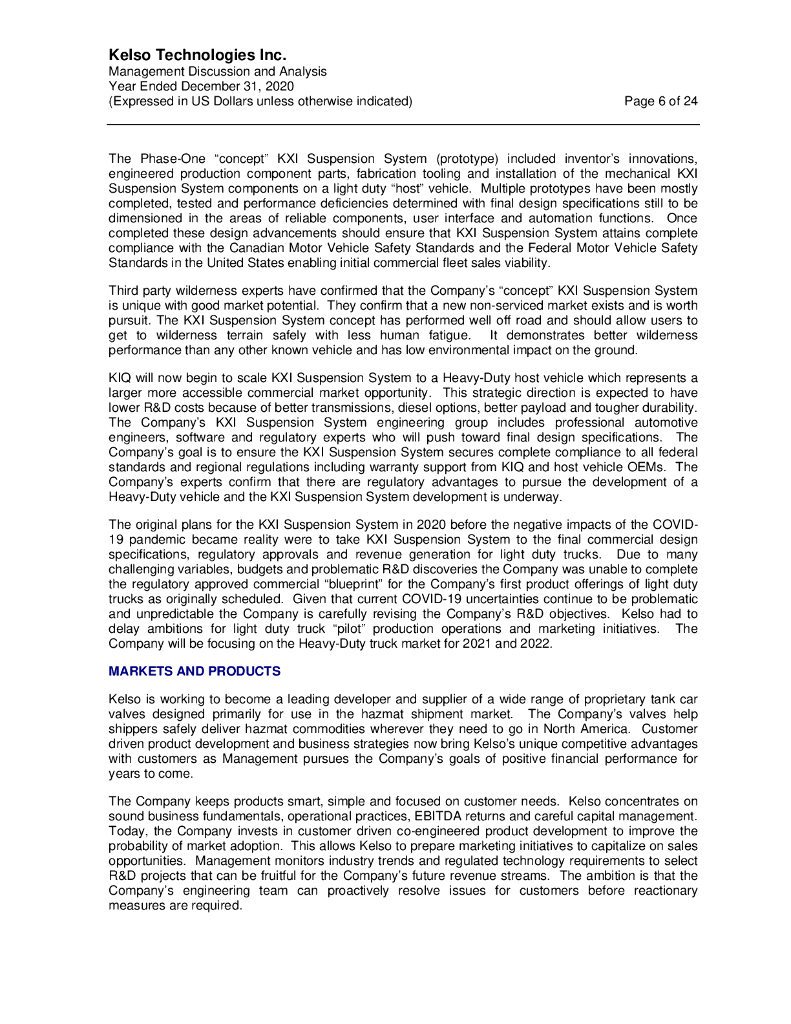 Kelso Technologies Inc.（KLS）2020财年年度报告（英文版）_第6页