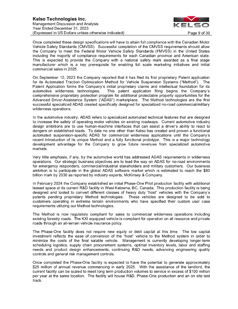 Kelso Technologies Inc.（KLS）2023财年年度报告（英文版）_第10页