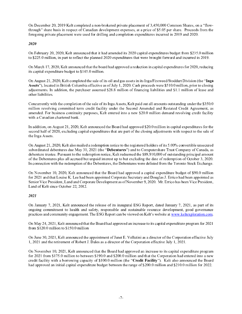 Kelt Exploration（KEL）2021财年年度报告（英文版）_第9页