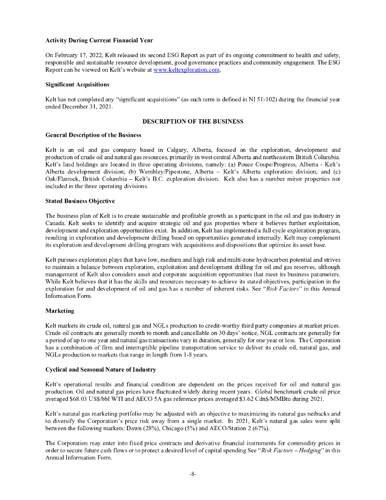 Kelt Exploration（KEL）2021财年年度报告（英文版）_第10页