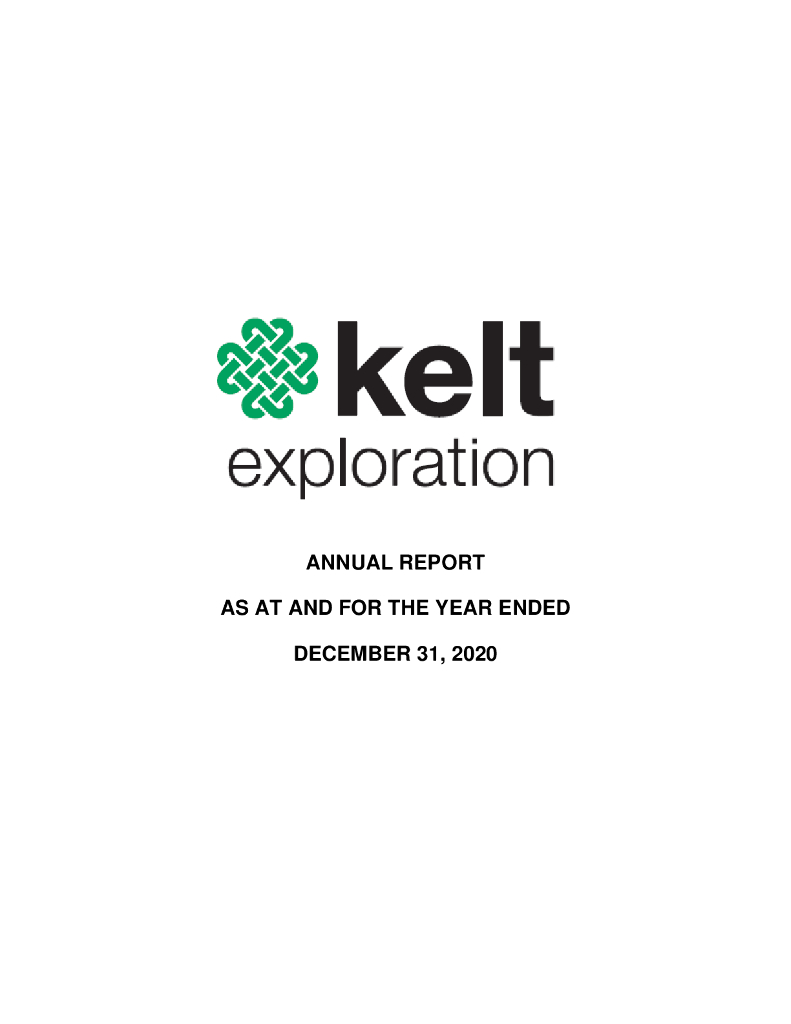 Kelt Exploration（KEL）2020财年年度报告（英文版）
