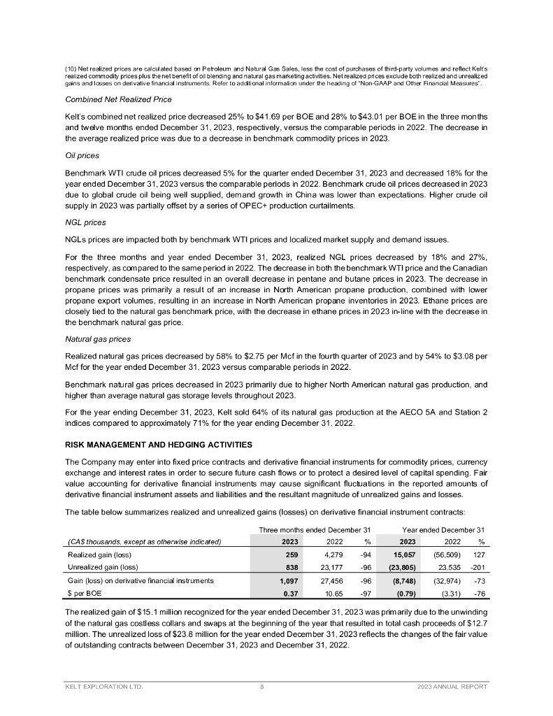 Kelt Exploration（KEL）2023财年年度报告（英文版）_第10页