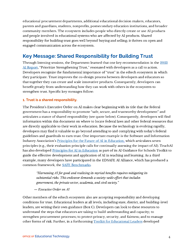 美国教育技术办公室：2024人工智能教育设计：开发人员必备指南报告（英文版）_第8页