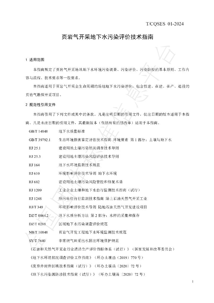 T/CQSES 01-2024 标准预览