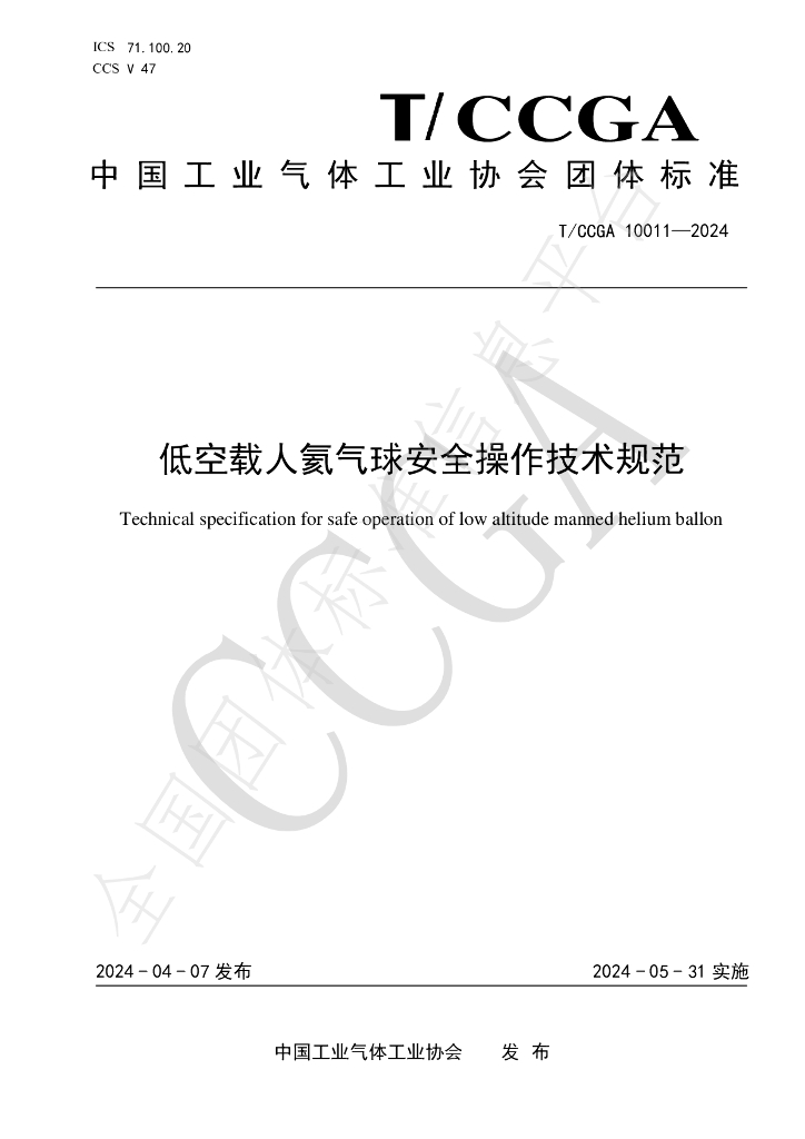 T/CCGA 10011-2024 标准预览