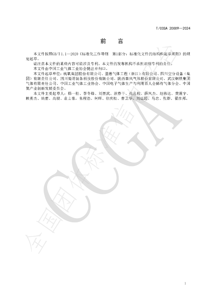 T/CCGA 20009-2024 标准预览