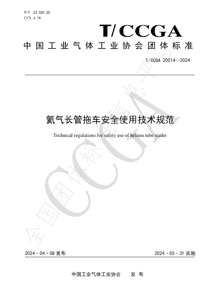 T/CCGA 20014-2024 标准预览