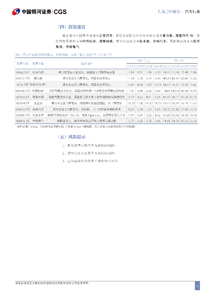 中国银河：第二十届三中全会汽车行业快评：车路云引领新质生产力，出海育外贸新动能_第6页