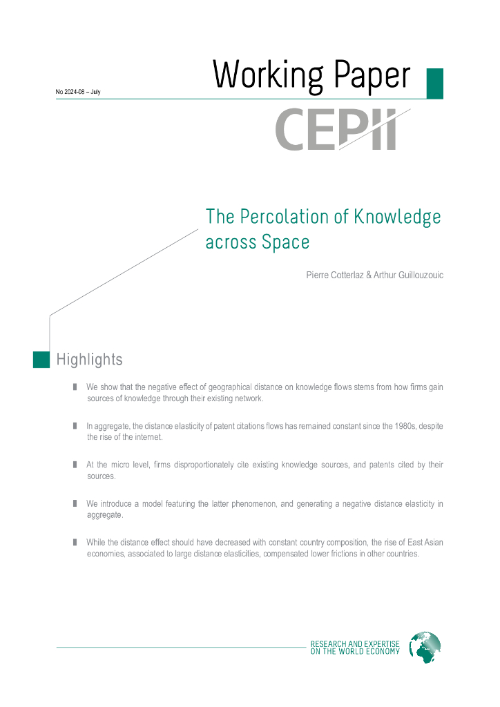 法国预测与国际信息中心：知识在空间中的渗透（英文版）