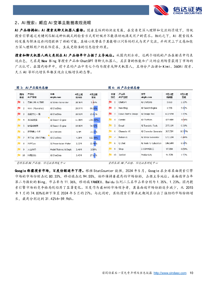 信达证券：传媒行业2024年中期策略报告：人工智能海纳百川，国产AI千帆竞发_第10页