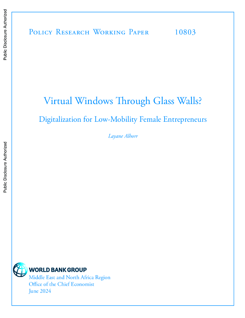 世界银行：透过玻璃墙的虚拟窗口？低流动性女性企业家的数字化（英文版）