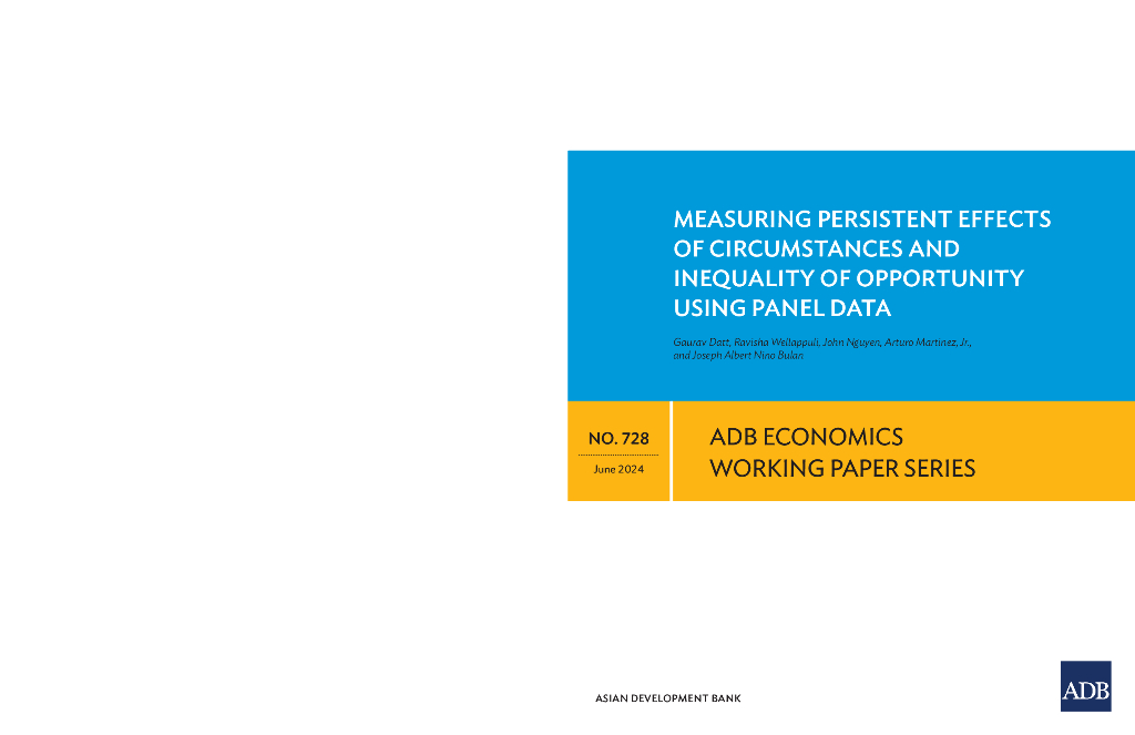 ADB亚洲开发银行：利用面板数据衡量环境和机会不平等的持续影响（英文版）