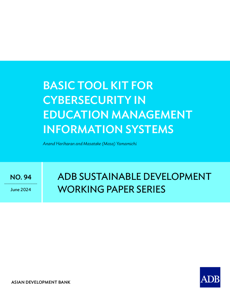 ADB亚洲开发银行：2024教育管理信息系统中的网络安全基本工具包（英文版）