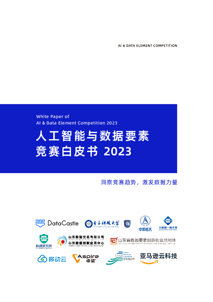 电子科技大学：2023人工智能与数据要素竞赛白皮书海报