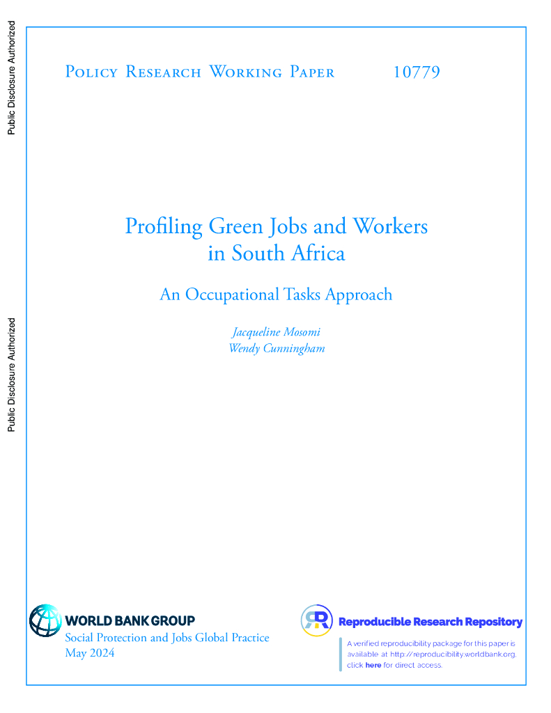 世界银行：南非绿色工作和工人概况：职业任务法（英文版）
