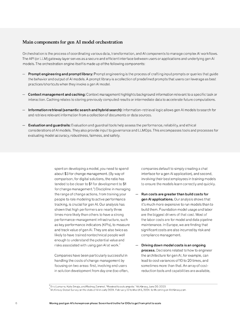 麦肯锡：2024走出生成式人工智能的蜜月期报告：CIO引领从试点到规模化的七个严酷真相（英文版）_第6页
