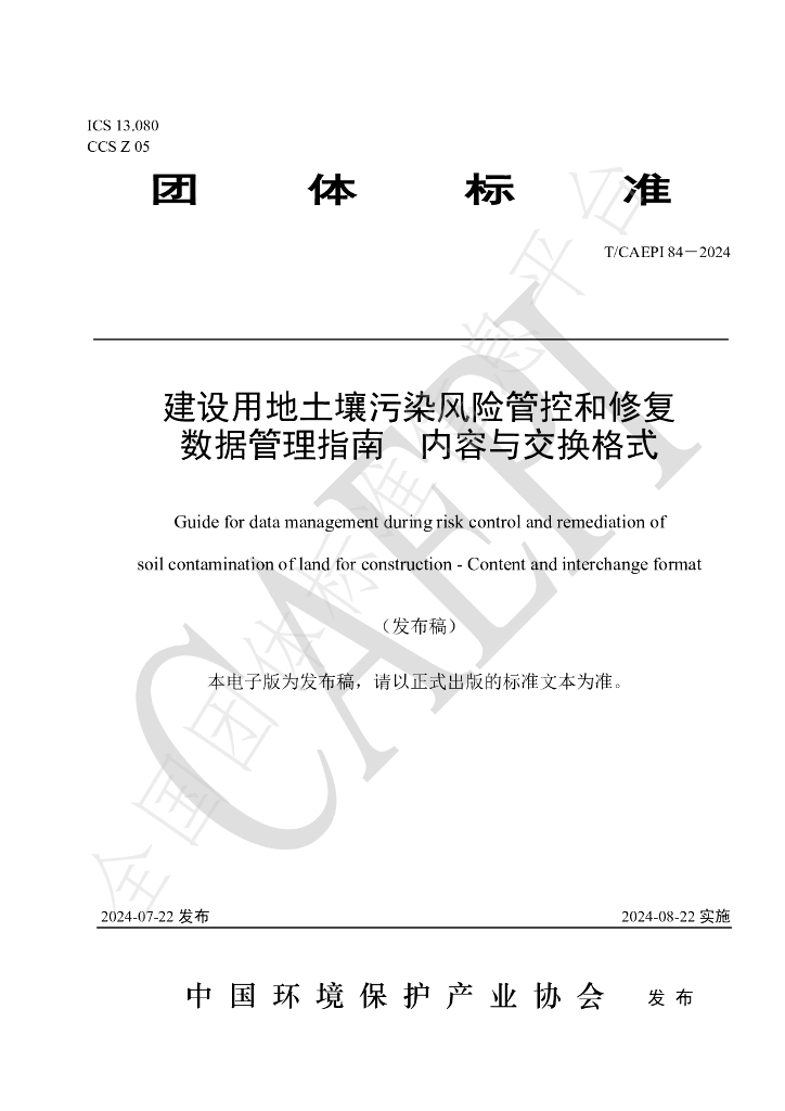 T/CAEPI 84-2024 标准预览