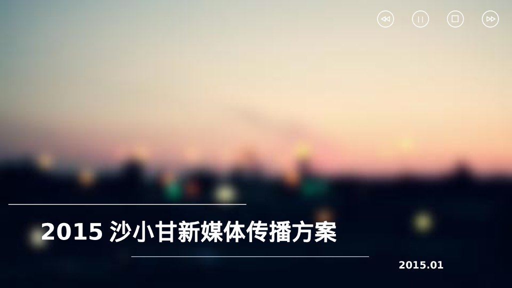 汇源果汁-沙小甘新媒体传播方案－功能性饮料