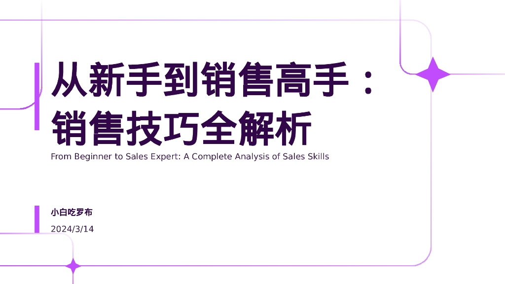 从新手到销售高手：销售技巧全解析