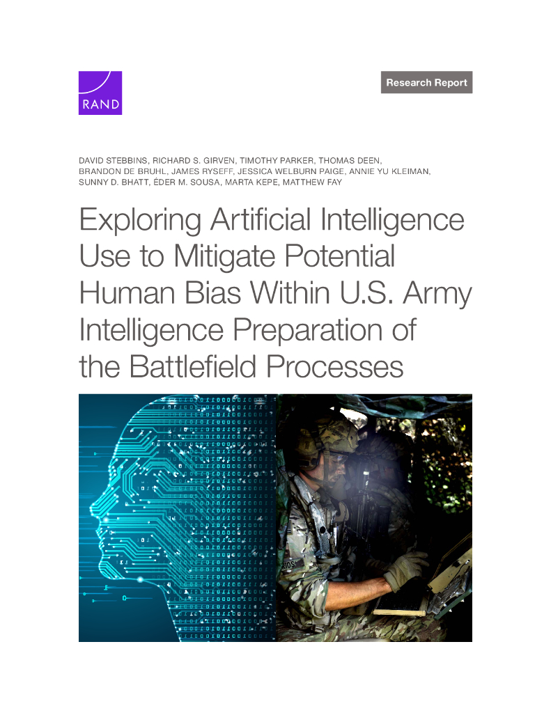 Rand兰德：​利用人工智能缓解美国陆军战场情报准备过程的潜在人类偏差（英文版）