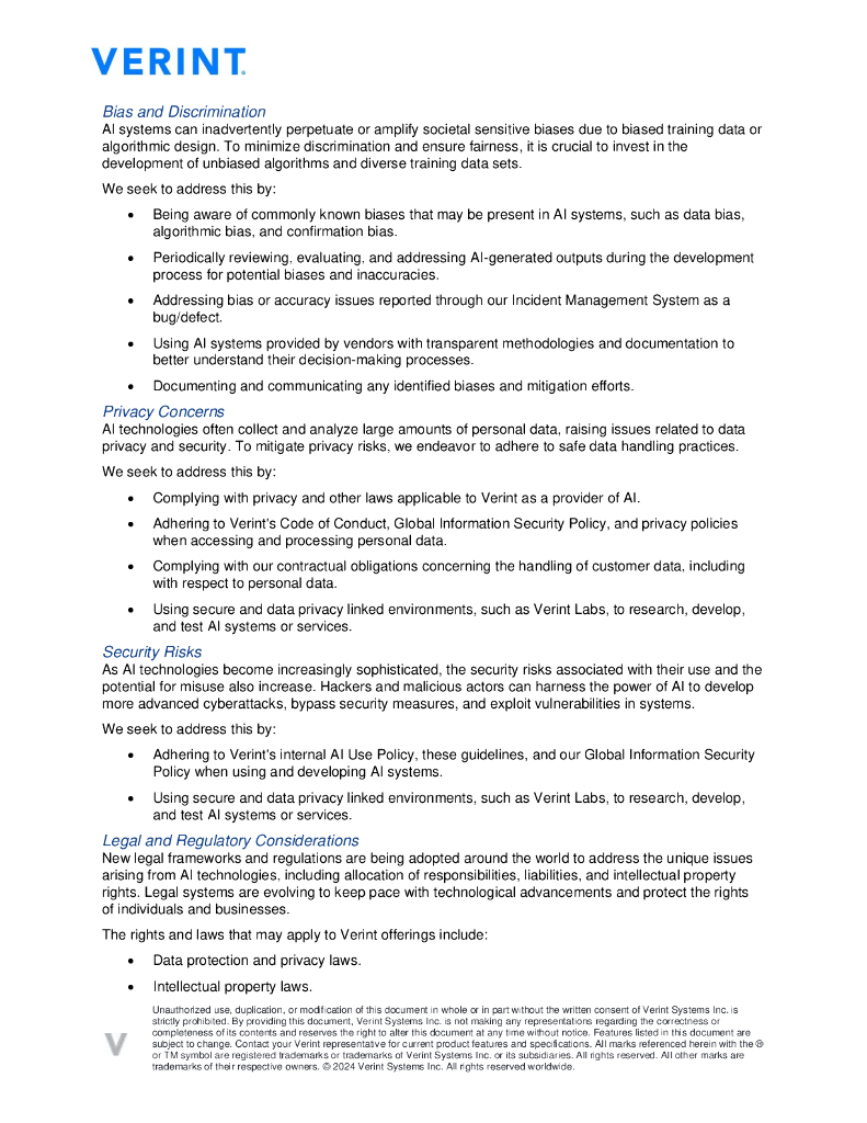 Verint：2024负责任和符合伦理的人工智能白皮书（英文版）_第8页