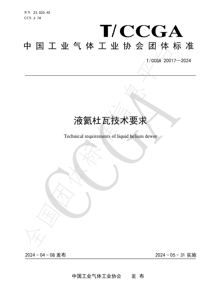 T/CCGA 20017-2024 标准预览