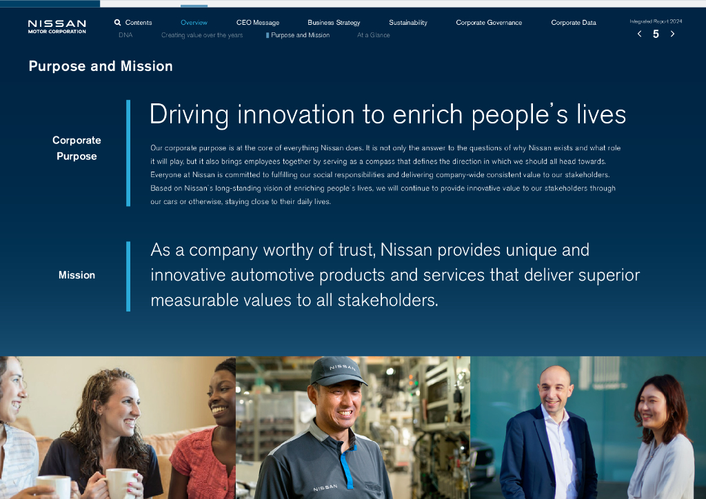 日产汽车（NISSAN MOTOR）2024年度综合报告（英文版）_第6页