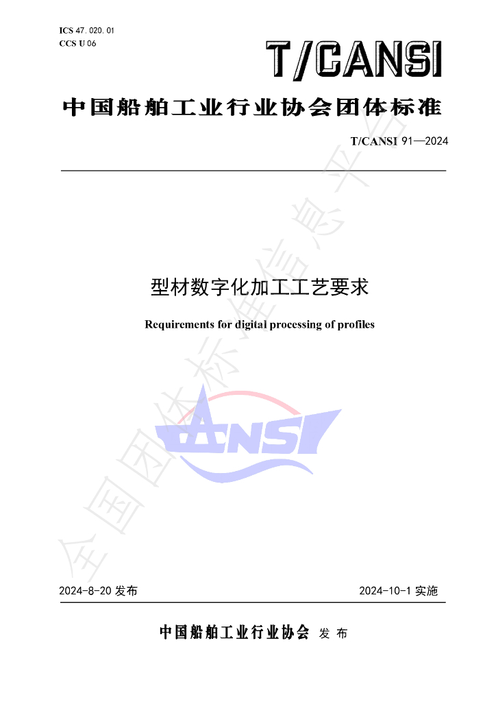 T/CANSI 91-2024 标准预览