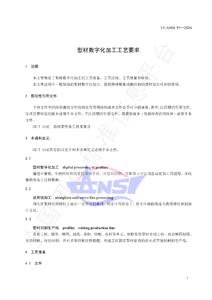 T/CANSI 91-2024 标准预览
