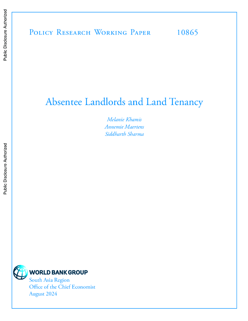 世界银行：缺席房东和土地租赁（英文版）