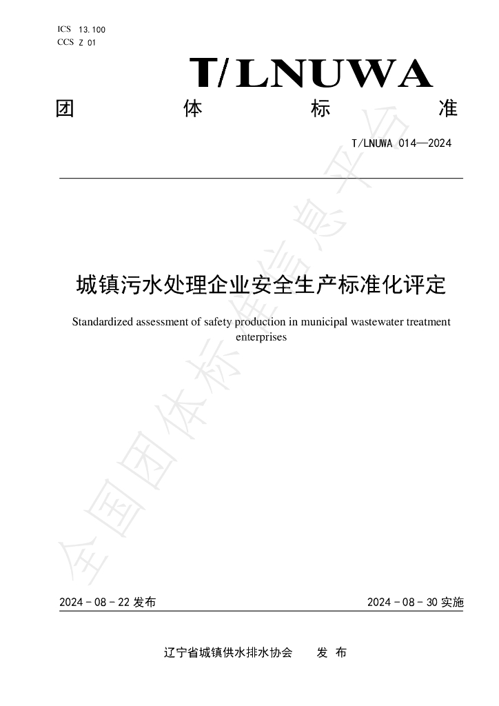 T/LNUWA 014-2024 标准预览