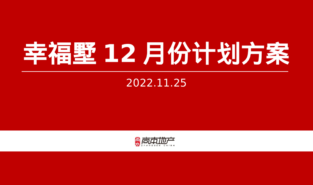 别墅项目11月总结暨12月营销策划案