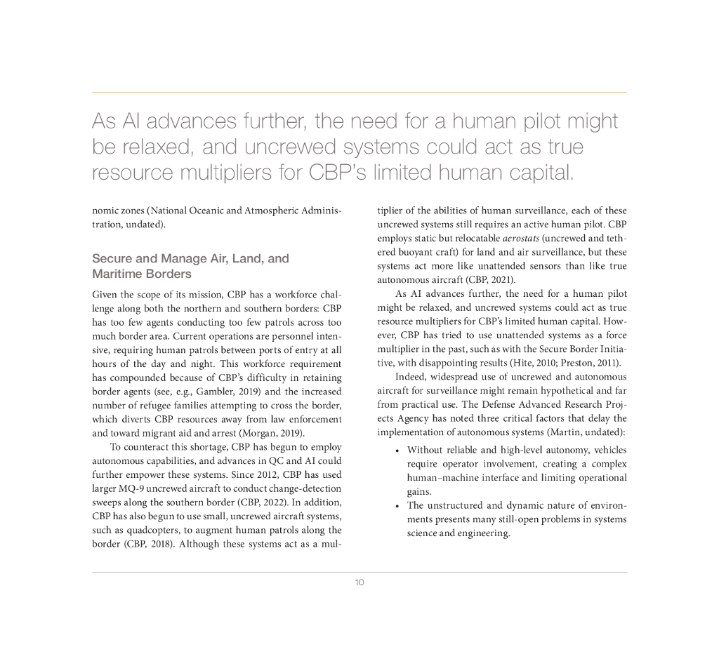 Rand兰德：2024年利用人工智能和量子计算增强美国国土安全部的任务能力报告（英文版）_第10页