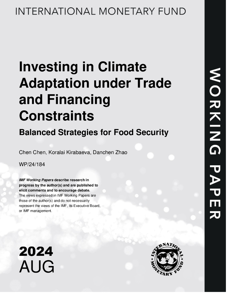 国际货币基金组织：贸易和融资约束下的气候适应投资：平衡的粮食安全战略（英文版）