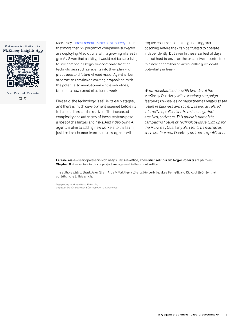 麦肯锡：2024年为什么代理是生成式人工智能的下一个前沿报告（英文版）_第8页