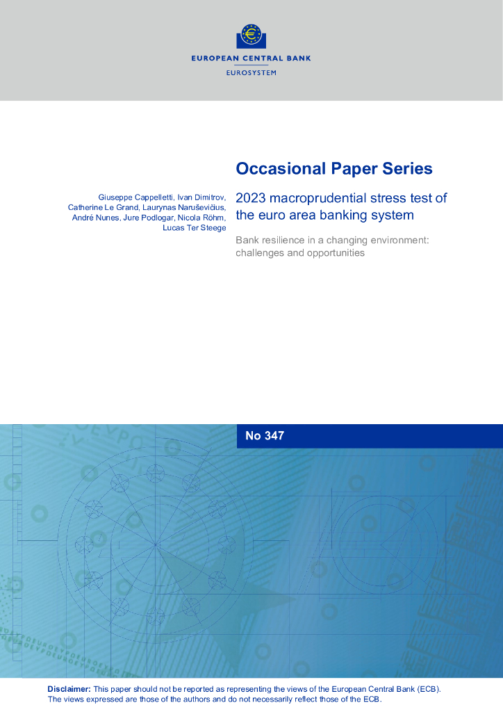 欧洲央行：2023年欧元区银行体系宏观审慎压力测试（英文版）